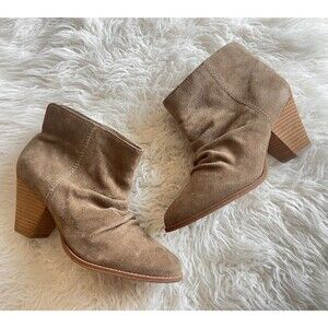 Splendid Latte Rodeo Booties Size 10 Suede Slouchy Ankle Boots